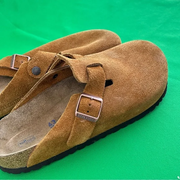 Birkenstock’s Boston soft footbed mink suede clogs Size 43 Men's 10 - Picture 3 of 16